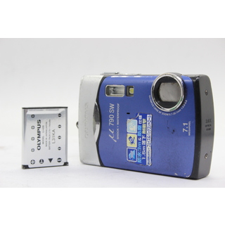 【返品保証】 オリンパス Olympus μ 790 SW ブルー 3.0x バッテリー付き コンパクトデジタルカメラ  s4852(コンパクトデジタルカメラ)