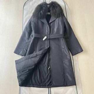 マックスマーラ(Max Mara)のマックスマーラ ナイロン ロングコート フォックスファー ベルト 3way 羽織(ロングコート)