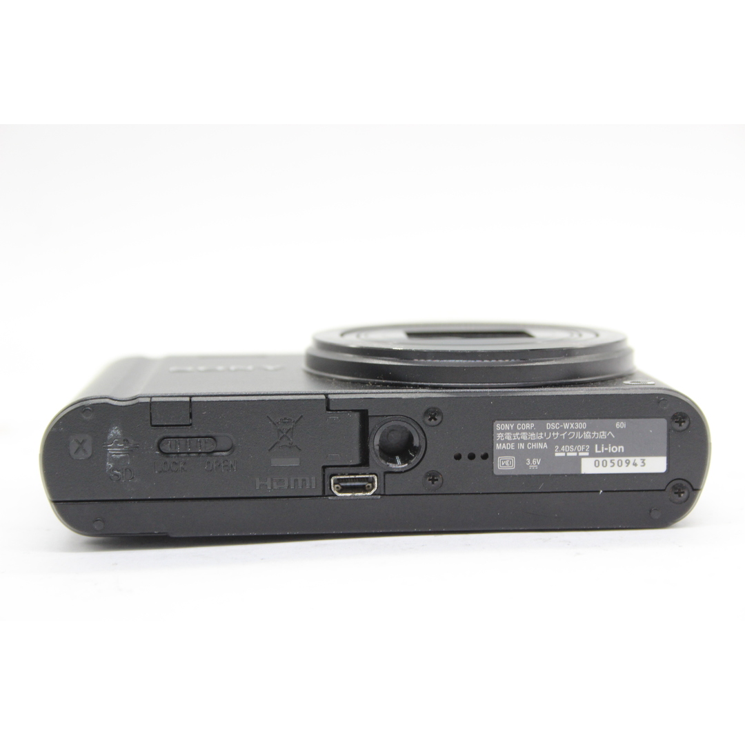 【返品保証】 ソニー Sony Cyber-shot DSC-WX300 ブラック 20x バッテリー付き コンパクトデジタルカメラ  s4853