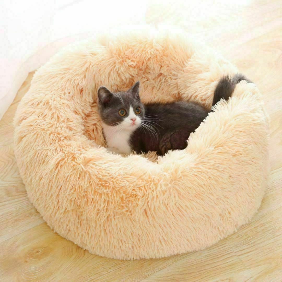 アプリコット　ペットベット　猫ベッド 犬ベッド 猫クッションベッド 丸型 洗える その他のペット用品(猫)の商品写真