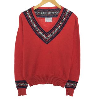 ペンドルトン(PENDLETON)の古着 70年代 ペンドルトン PENDLETON チルデンニットセーター USA製 メンズS ヴィンテージ /eaa398965(ニット/セーター)