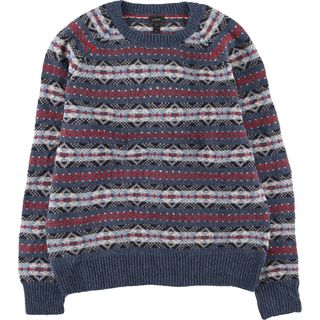 ジェイクルー(J.Crew)の古着 ジェイクルー J.Crew マルチボーダー ウールニットセーター メンズL /eaa407954(ニット/セーター)