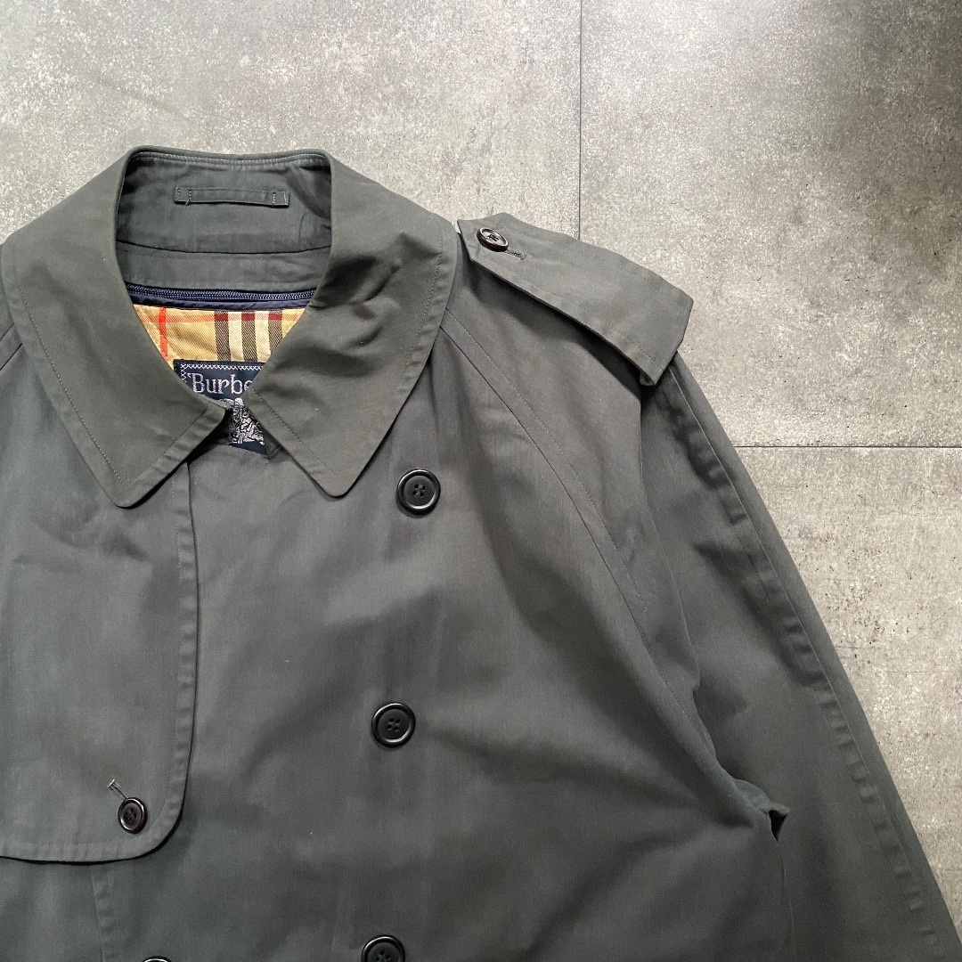 80s-90s イングランド製　Burberrys コート　L-XL相当　グレー 人気ブランド 80s-90s イングランド製 グレー L-XL相当 コート