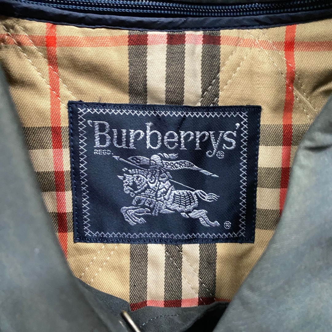 BURBERRY(バーバリー)の90s バーバリー トレンチコート グレーグリーン XL相当 メンズのジャケット/アウター(トレンチコート)の商品写真