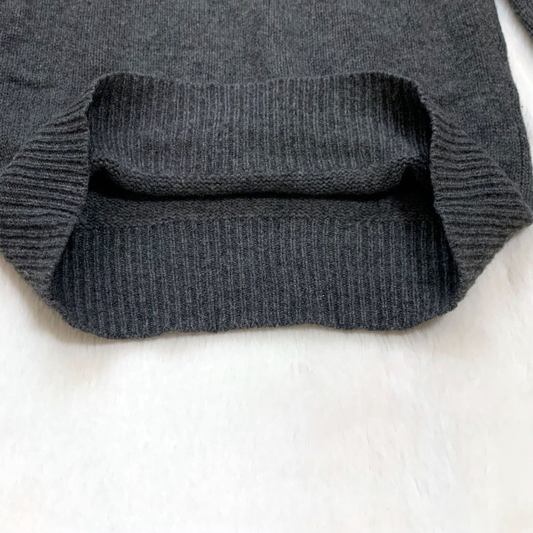 Ralph Lauren(ラルフローレン)のラルフローレン カシミヤ混 羊毛 ニット Vネック グレー 小さいサイズ レディースのトップス(ニット/セーター)の商品写真