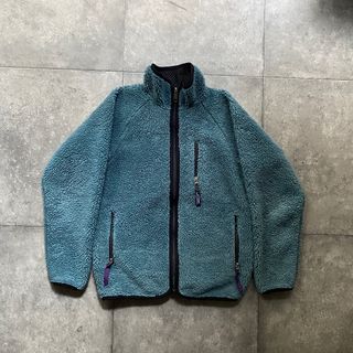 パタゴニア(patagonia)の90s パタゴニア フリースジャケット USA製 XS グリーン(ブルゾン)