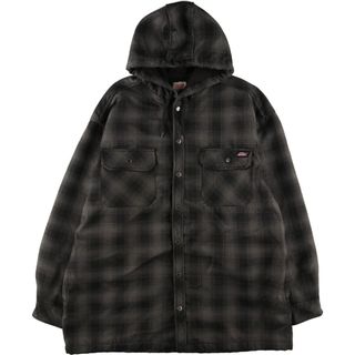 ディッキーズ(Dickies)の古着 ディッキーズ Dickies オンブレチェック フード付き ワークシャツジャケット メンズXXL /eaa405239(その他)