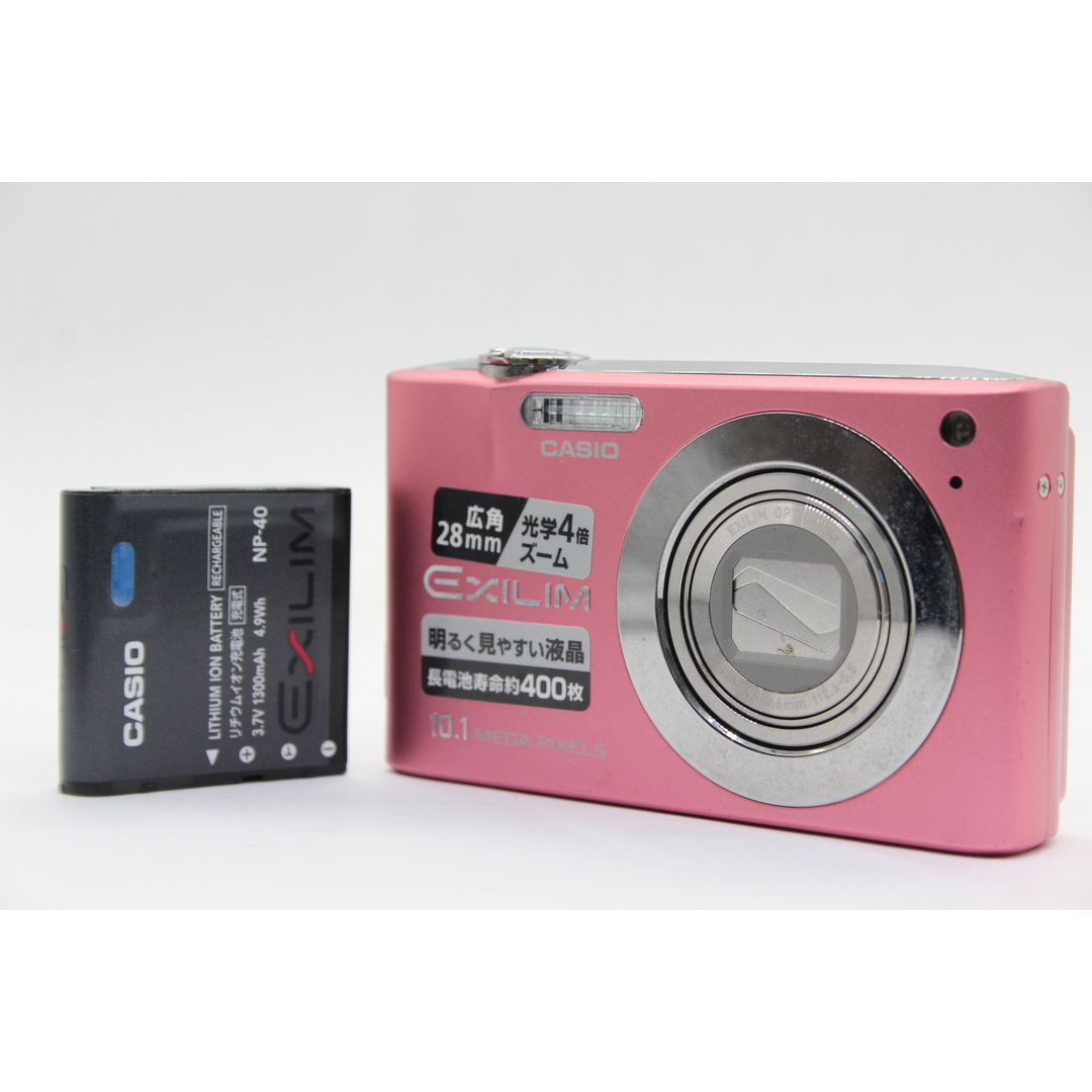 支払い発送詳細【返品保証】 カシオ Casio Exilim EX-Z100 ピンク 4x バッテリー付き コンパクトデジタルカメラ  s4862