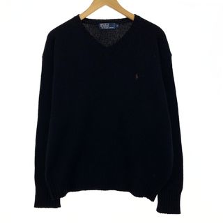 ラルフローレン(Ralph Lauren)の古着 ラルフローレン Ralph Lauren POLO by Ralph Lauren Vネック ウールニットセーター メンズXL /eaa394416(ニット/セーター)