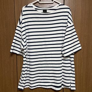 インプローブス(improves)の【ほぼ未使用】improves ボーダー ボートネック 五分袖 バスクシャツ M(Tシャツ/カットソー(半袖/袖なし))