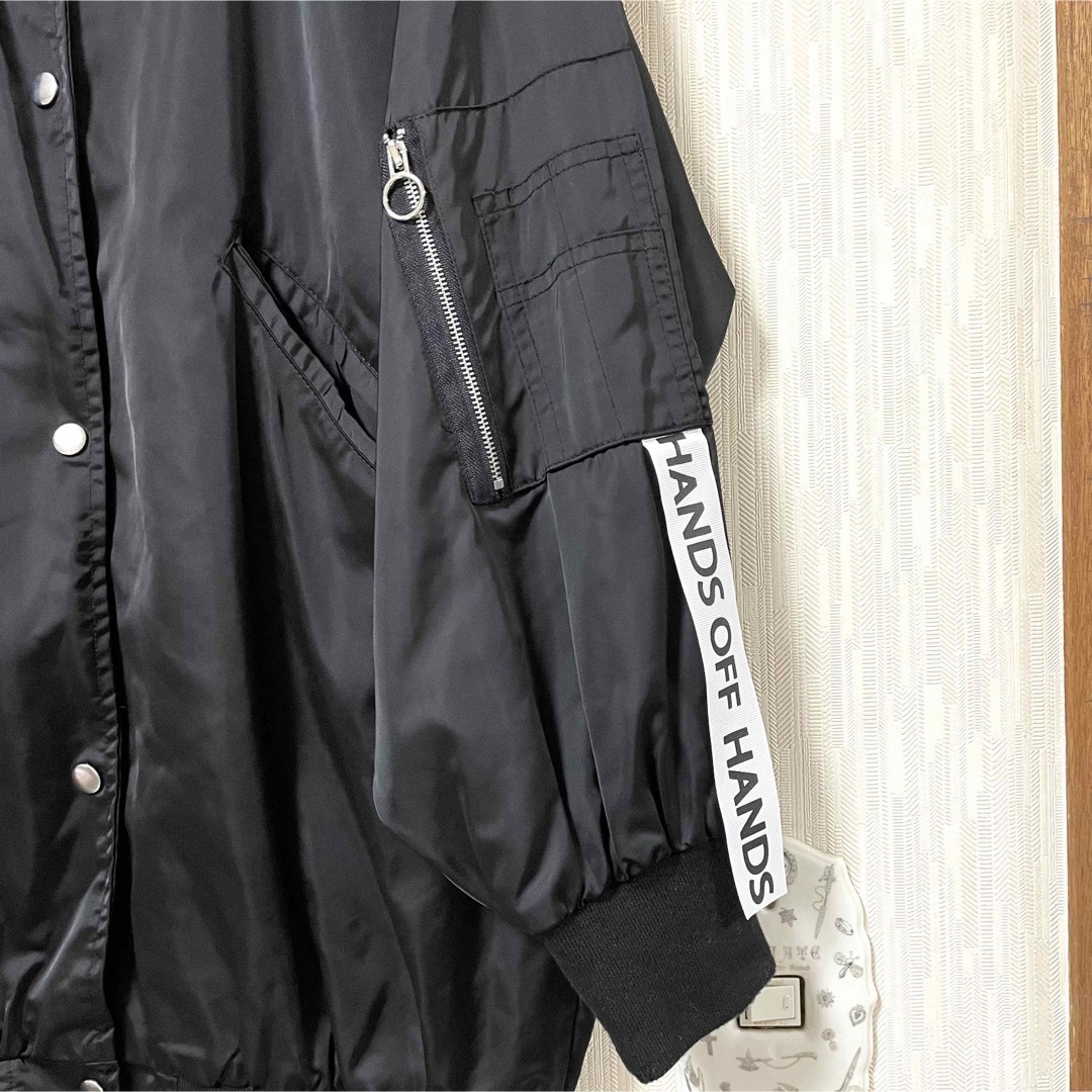 Bershka(ベルシュカ)のBershkaベルシュカ MA-1 MA1 ブラック ブルゾン 韓国ストリート レディースのジャケット/アウター(ブルゾン)の商品写真