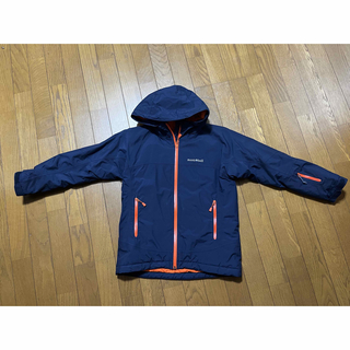 モンベル(mont bell)のmont-bell モンベル パウダーステップ ジャケット キッズ 140(登山用品)