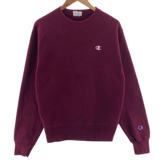 チャンピオン(Champion)の古着 チャンピオン Champion リバースウィーブ 復刻 単色タグ ワンポイントロゴスウェットシャツ トレーナー メンズM /eaa380981(スウェット)