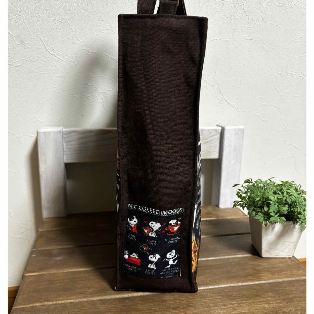 紙袋風トートバッグ　スヌーピ　ハンドメイド ハンドメイドのファッション小物(バッグ)の商品写真