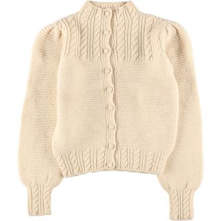 ブルックスブラザース(Brooks Brothers)の古着 ブルックスブラザーズ Brooks Brothers ケーブル編み ハイネック HAND KNIT ハンドニット ウールニットカーディガン レディースS /eaa405421(カーディガン)