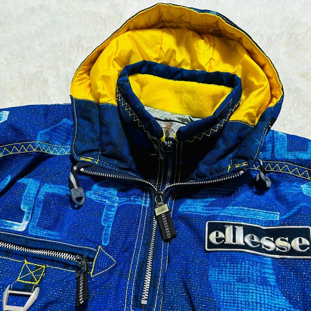 ellesse スキーウェア スノーボードウェア 上下セット 刺繍 ワッペン L