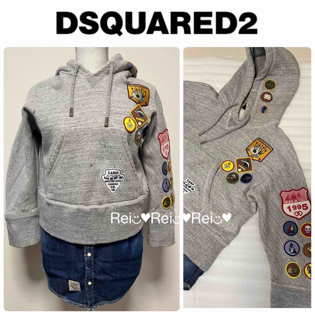 DSQUARED2(ディースクエアード)のDSQUARED2 パーカー レイヤード xs レディースのトップス(パーカー)の商品写真