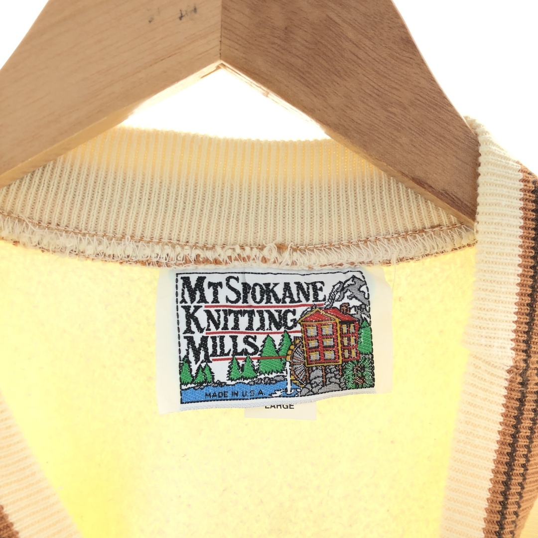 古着 90年代 MT SPOKANE KNITTING MILLS リバースウィーブタイプ 無地 ブランクスウェットシャツ トレーナー USA製 メンズL ヴィンテージ /eaa380397 メンズのトップス(スウェット)の商品写真