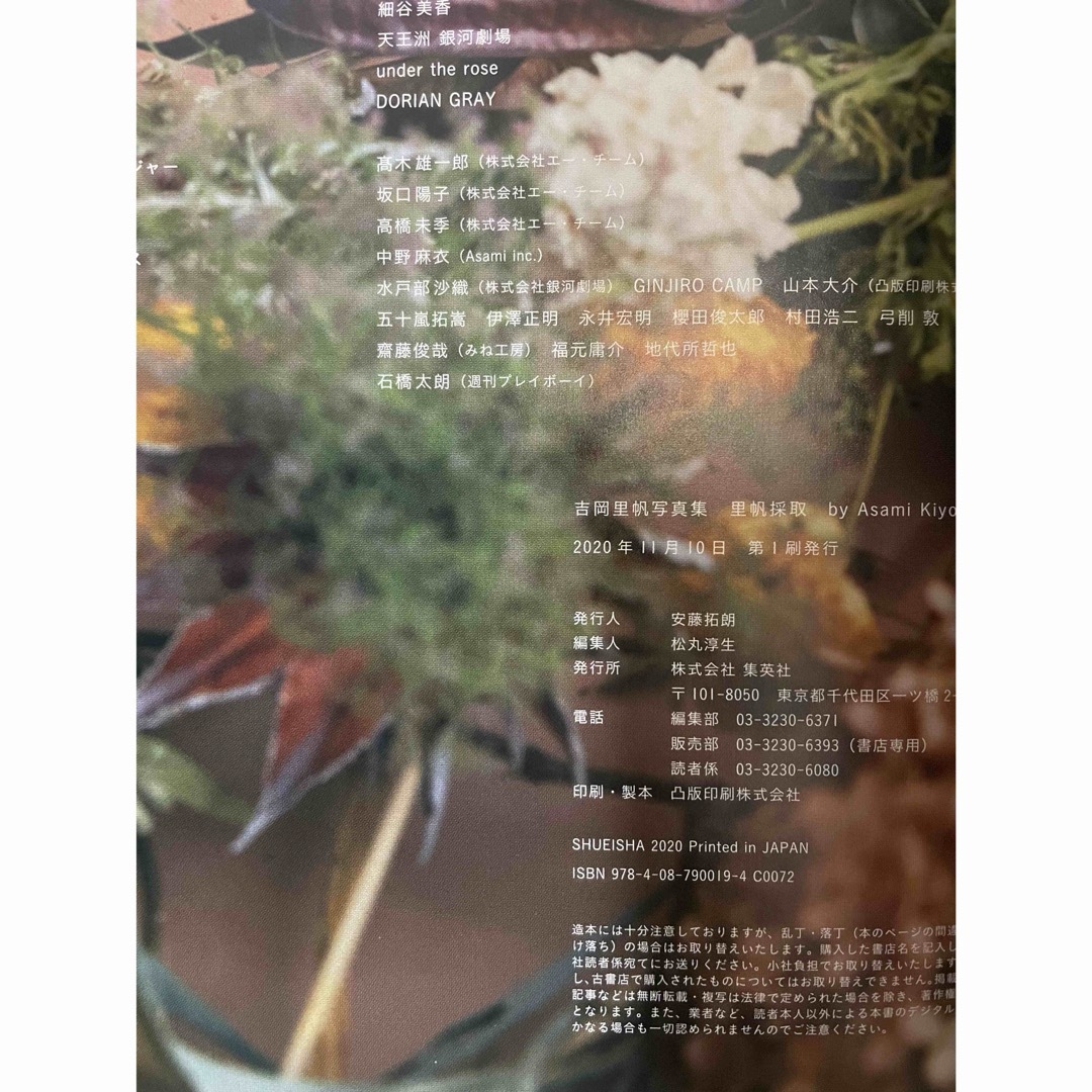 里帆採取by ASAMI KIYOKAWA 吉岡里帆写真集 里帆採取by ASAMI KIYOKAWA 吉岡里帆写真集