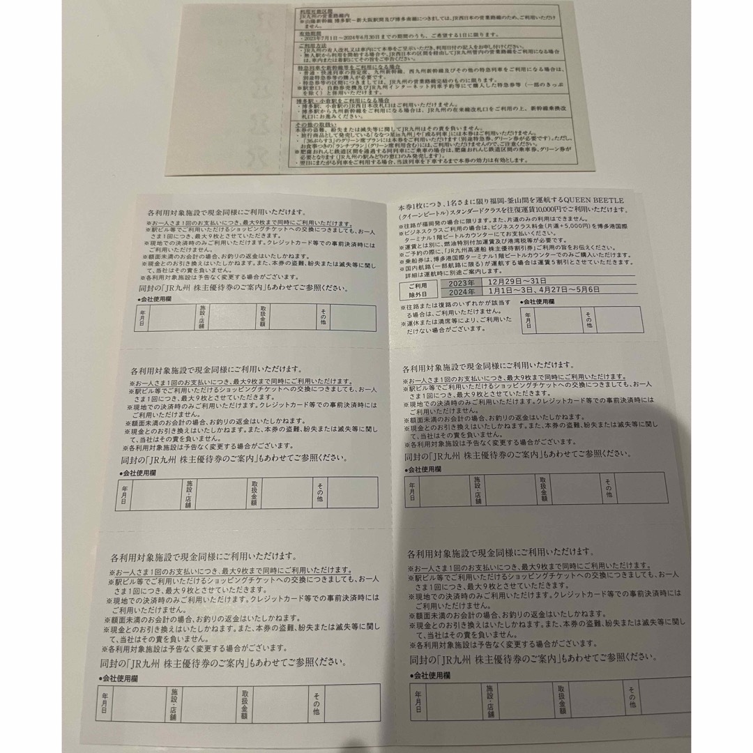 JR(ジェイアール)のJR九州　株主優待 チケットの優待券/割引券(その他)の商品写真