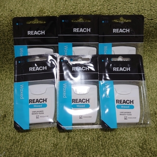 REACH リーチ　デンタルフロス ワックス　55ヤード　8個(歯ブラシ/デンタルフロス)