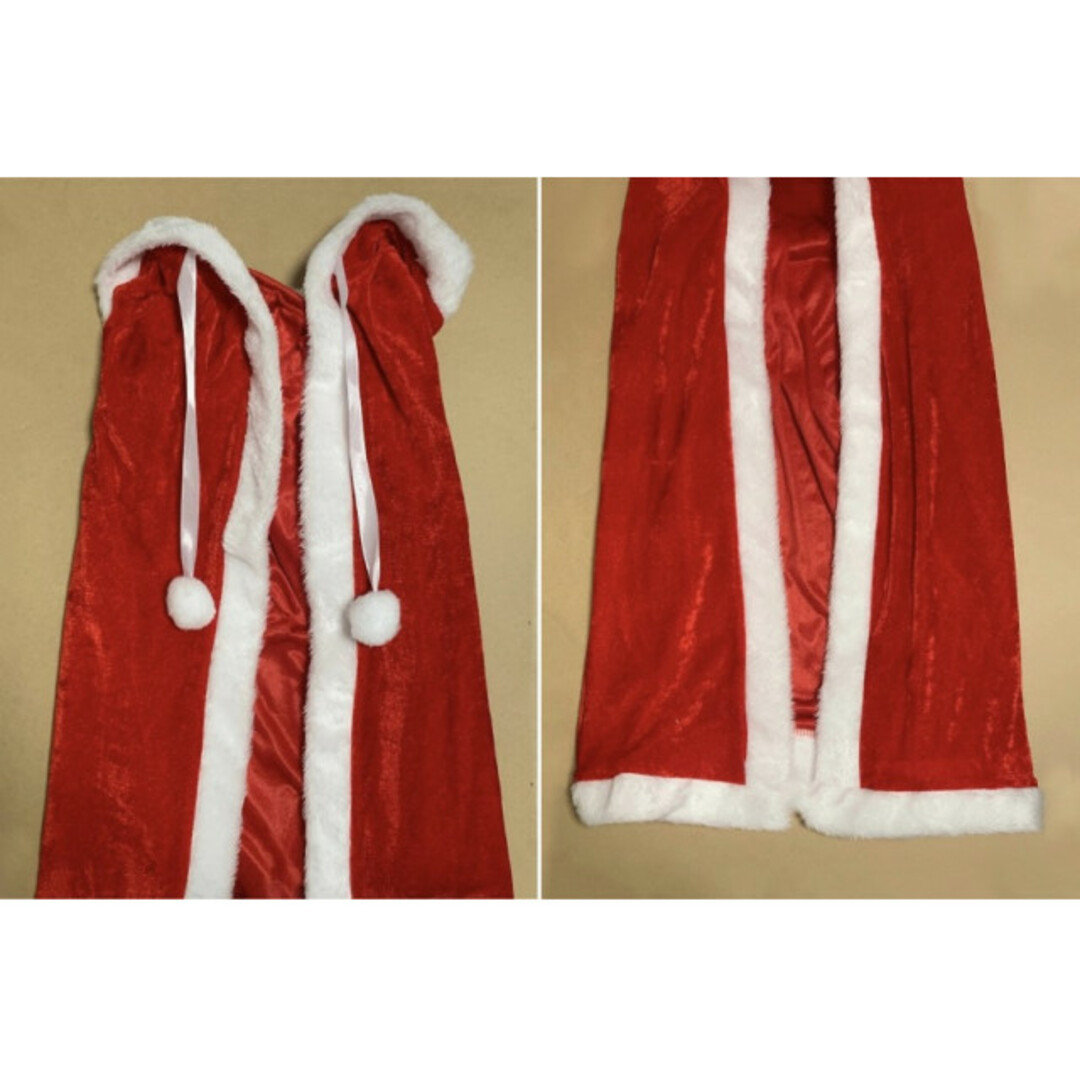 サンタクロース マント XL コスプレ コスチューム 赤 プチプラ 安い 羽織り レディースのジャケット/アウター(その他)の商品写真