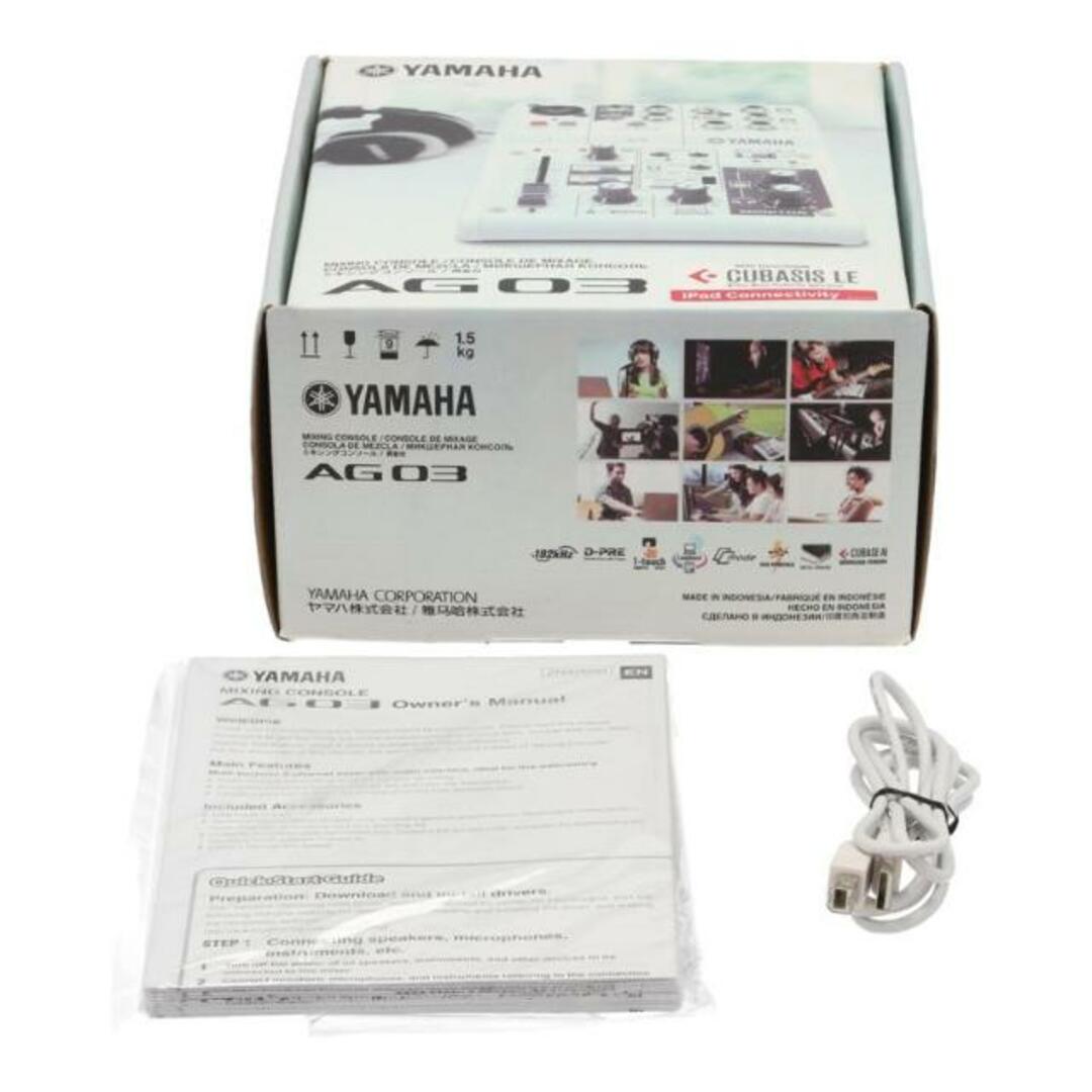 <br>YAMAHA ヤマハ/ウェブキャスティングミキサー/AG03/YCYH01689/オーディオ関連/Bランク/77【中古】 楽器のレコーディング/PA機器(ミキサー)の商品写真