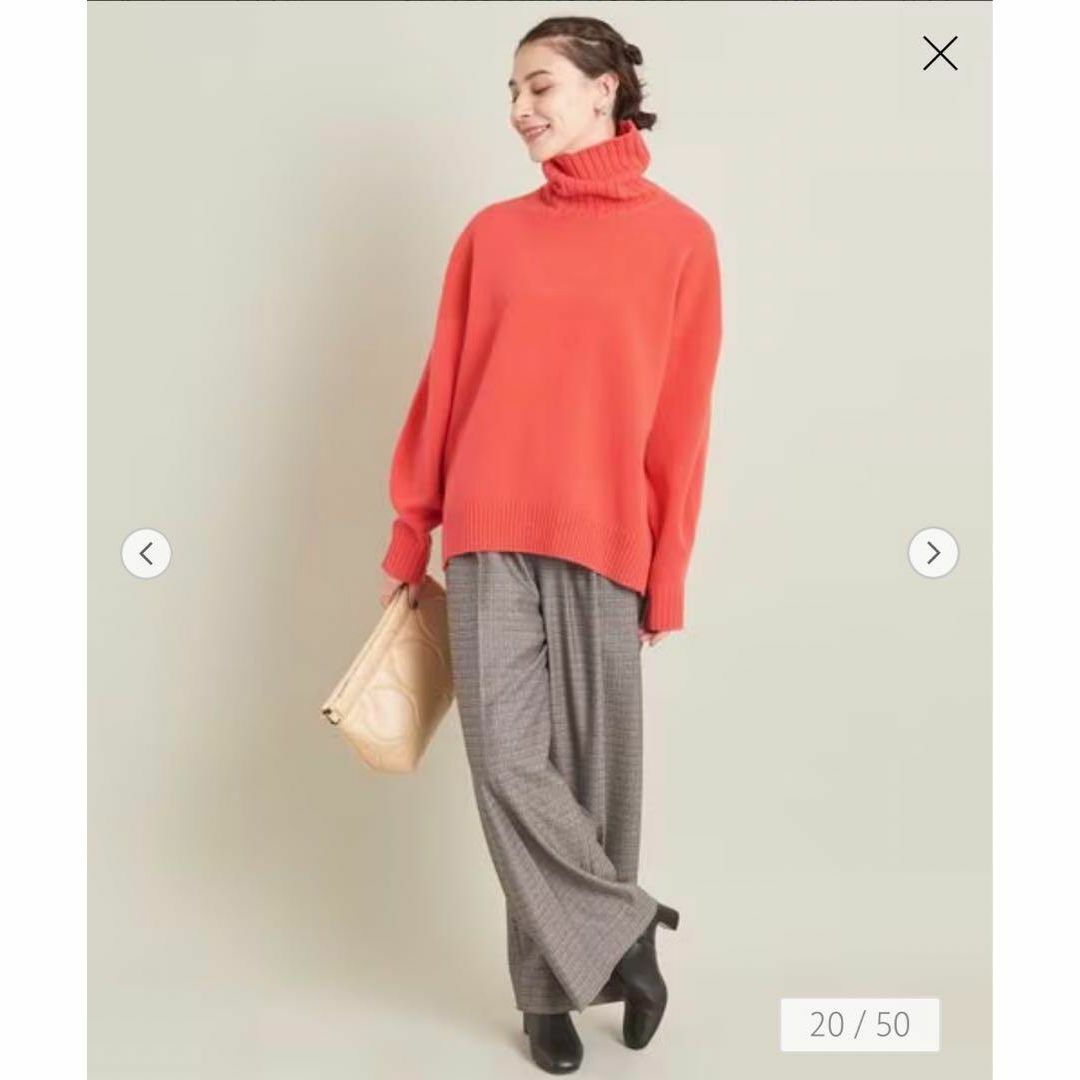 BEAUTY&YOUTH UNITED ARROWS(ビューティアンドユースユナイテッドアローズ)の最終【極美品】ビューティー&ユース ウールカシミヤ タートルネックニット ピンク レディースのトップス(ニット/セーター)の商品写真