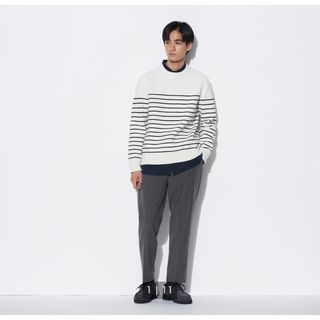 ユニクロ(UNIQLO)のUNIQLO スマートアンクルパンツ（ウールライク・丈標準) グレー　Sサイズ(その他)