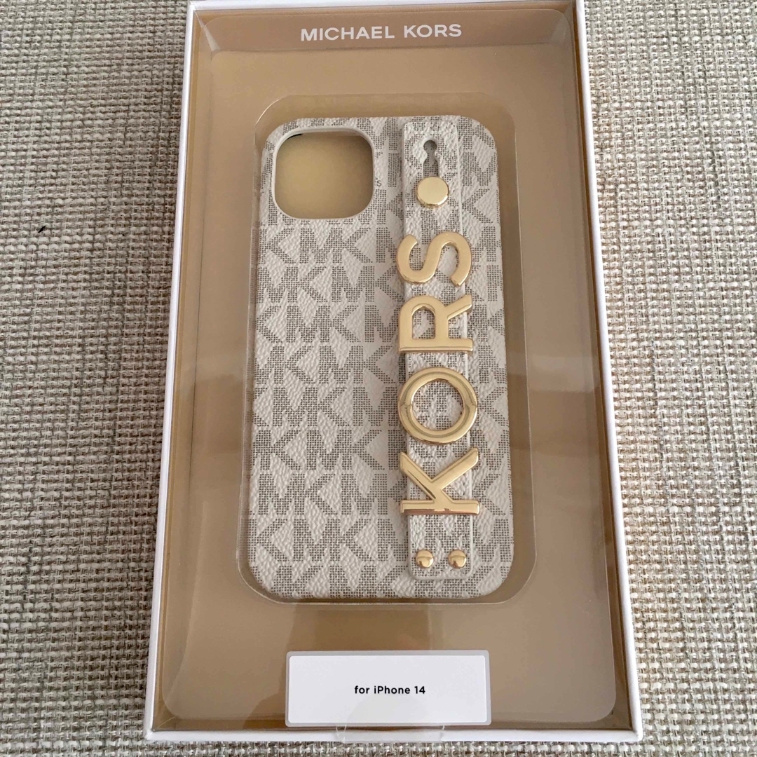 Michael Kors(マイケルコース)の新品★マイケルコース 定価10,560円 レザー iPhone 14 ケース  スマホ/家電/カメラのスマホアクセサリー(iPhoneケース)の商品写真