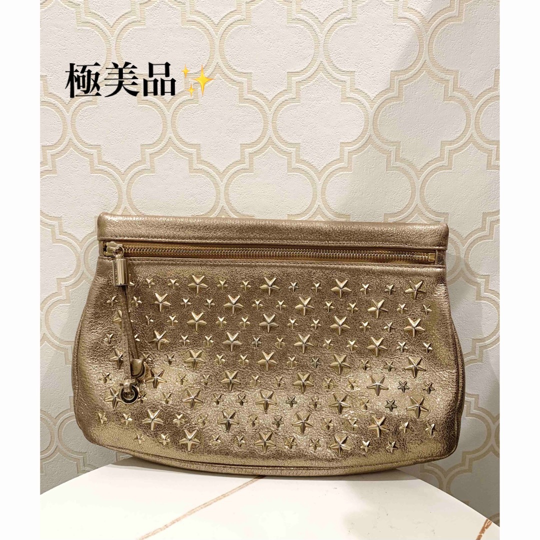 JIMMY CHOO(ジミーチュウ)のJIMMYCHOO ジミーチュウ　クラッチバッグ ゴールド レディースのバッグ(クラッチバッグ)の商品写真