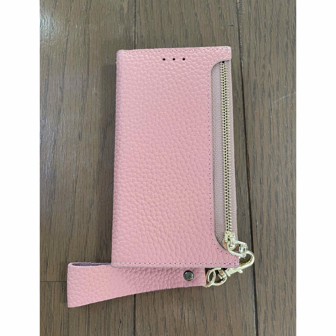 新品 未使用 iPhone12 mini ケース 手帳型 ピンク 本革加工 スマホ/家電/カメラのスマホアクセサリー(iPhoneケース)の商品写真