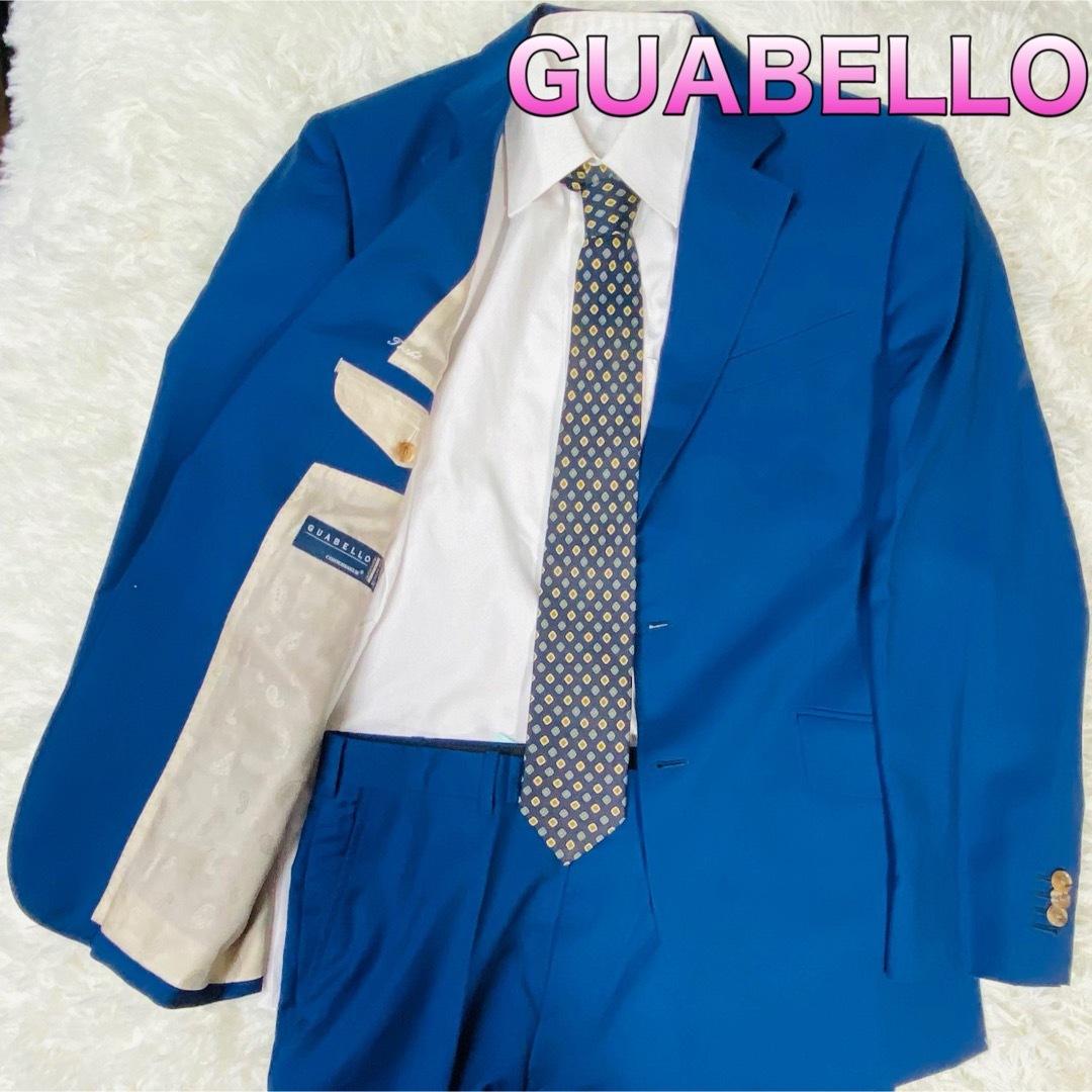 GUABELLO オーダー ツーピース スーツ ブルー メンズのスーツ(セットアップ)の商品写真