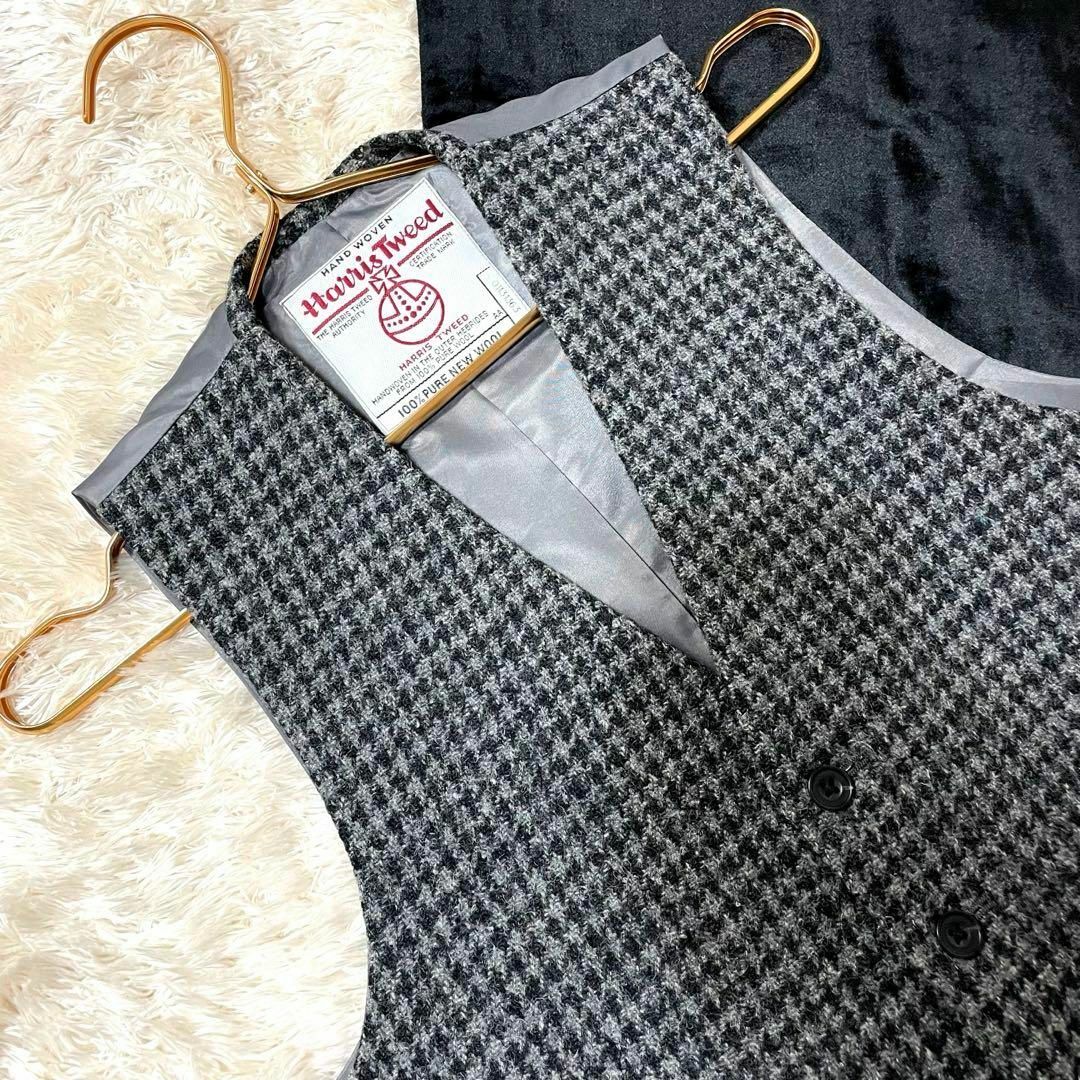 Harris Tweed - 【ハリスツイード /極美品】ベスト【千鳥柄 Harris Tweed - 【ハリスツイード /極美品】ベスト【千鳥柄