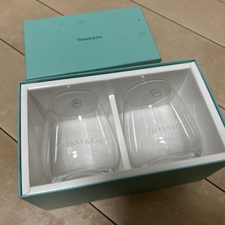 ティファニー(Tiffany & Co.)のTiffany ガラスコップ　2個セット(グラス/カップ)
