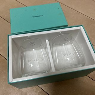 ティファニー(Tiffany & Co.)のTiffany ガラスコップ　2個セット(グラス/カップ)