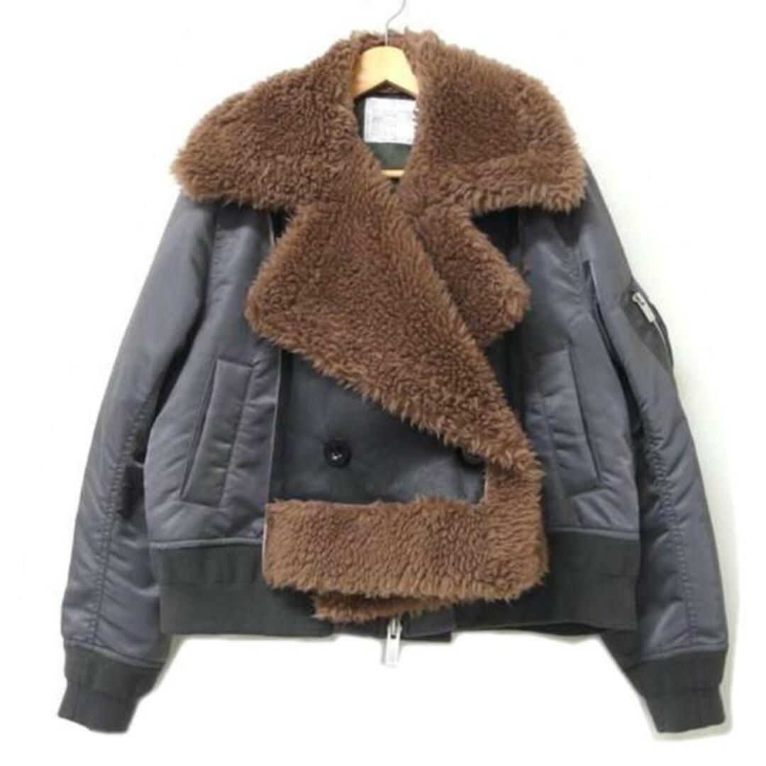 sacai サカイ/ファイクシアリング ナイロンツイル ブルゾン グレー/22-06407-015/2/レディースアウター/ABランク/77【中古】 レディースのジャケット/アウター(ロングコート)の商品写真