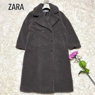 ザラ(ZARA)の完売品・未使用級✨ ザラ ダブルブレスト フェイク ボア テディベアコート M(ロングコート)