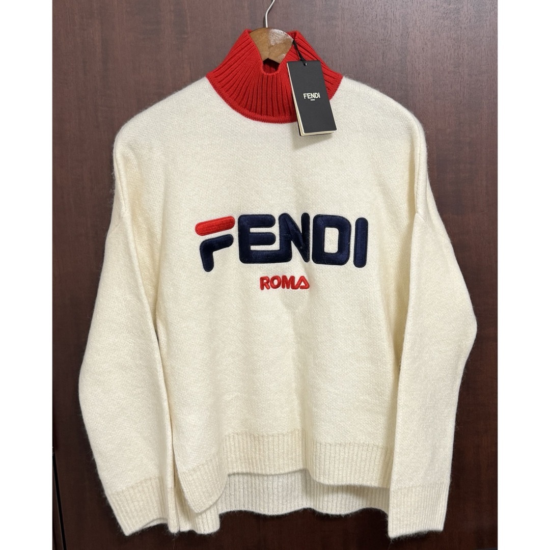 FENDI(フェンディ)の新品　FENDI  ハイネック ロゴ オーバーサイズ レディースのトップス(ニット/セーター)の商品写真