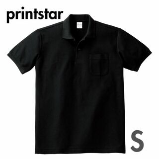 プリントスター(Printstar)のプリントスター 5.8オンス T/C ポロシャツ ブラック S メンズ ポケット(ポロシャツ)
