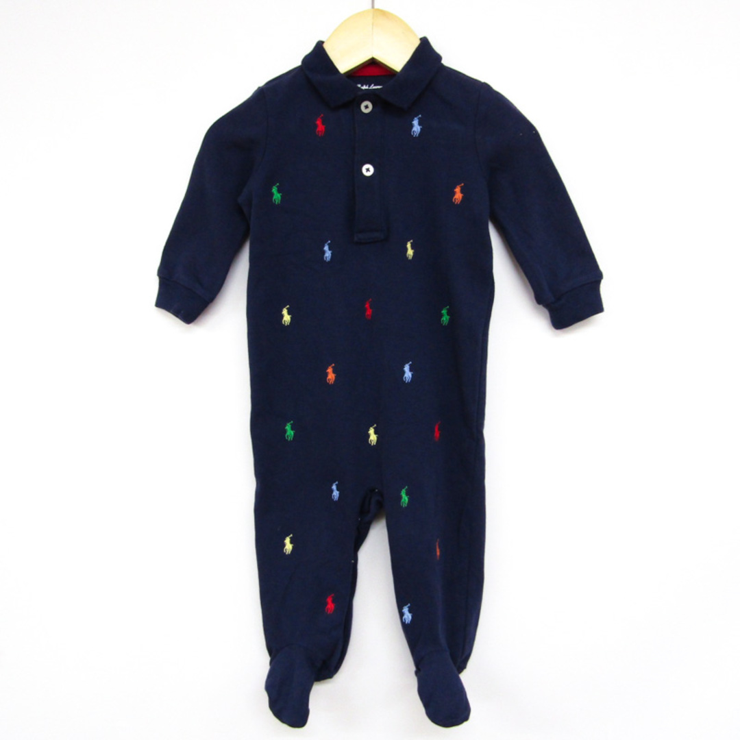 Ralph Lauren(ラルフローレン)のラルフローレン ツナギ ロンパース ポニーロゴ ベビー 男の子用 6M 70/44サイズ ネイビー RALPH LAUREN キッズ/ベビー/マタニティのベビー服(~85cm)(その他)の商品写真