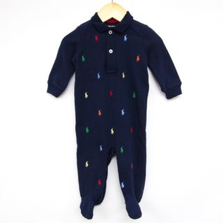 ラルフローレン(Ralph Lauren)のラルフローレン ツナギ ロンパース ポニーロゴ ベビー 男の子用 6M 70/44サイズ ネイビー RALPH LAUREN(その他)