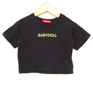 ベビードール 半袖Tシャツ ロゴT バックロゴ ベビー 男の子用 80サイズ ブラック BABYDOLL(Ｔシャツ)