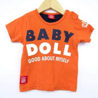 ベビードール 半袖Tシャツ グラフィックT 肩スナップ ベビー 男の子用 80サイズ オレンジ BABYDOLL(Ｔシャツ)