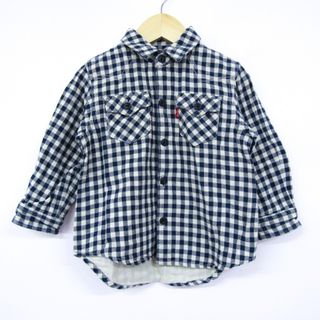 リーバイス(Levi's)のリーバイス 長袖シャツ レッドタブ チェック柄 キッズ 男の子用 100サイズ ブラック×ホワイト Levi's(その他)