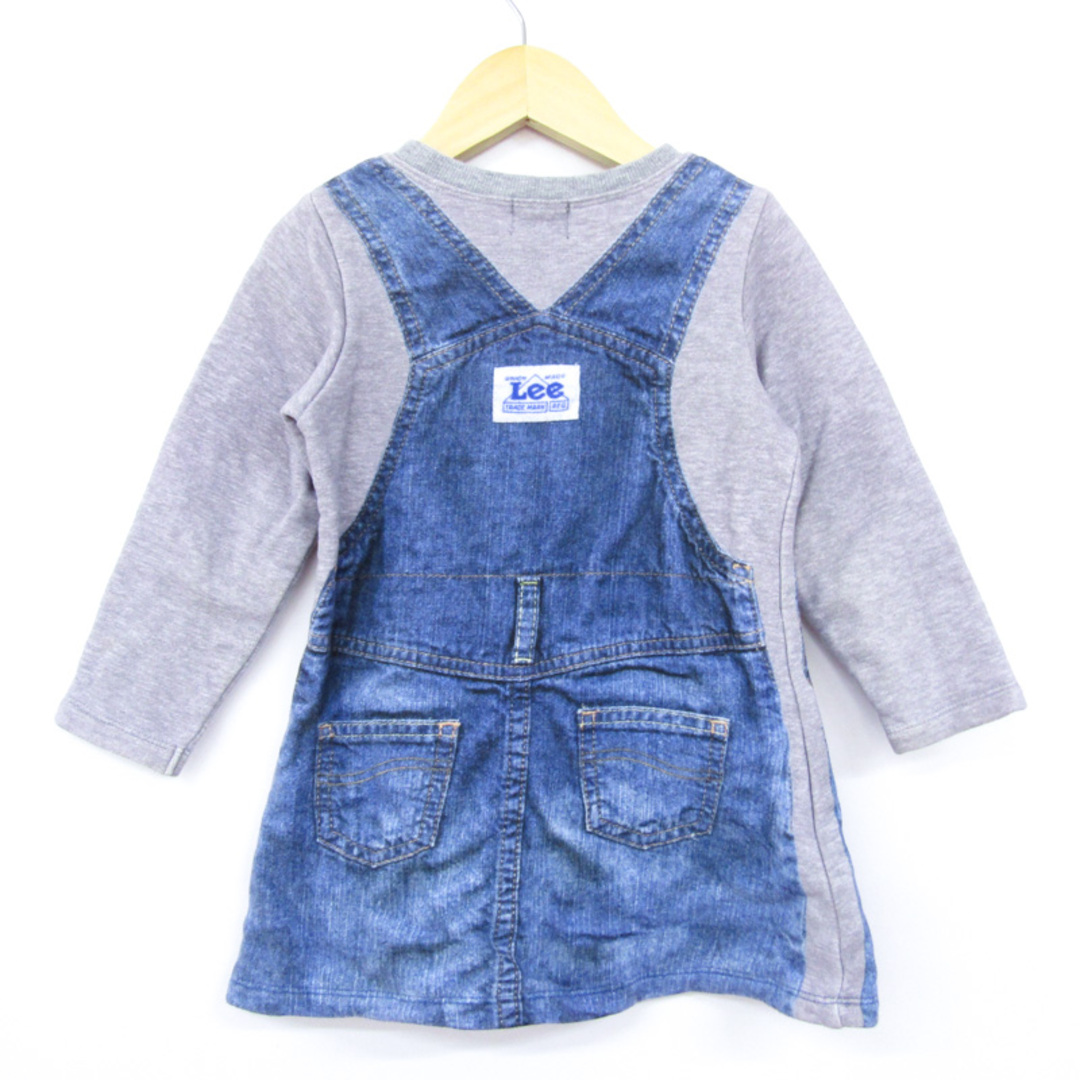 Lee(リー)のリー ワンピース ジャンパースカート風 キッズ 女の子用 110サイズ ブルー Lee キッズ/ベビー/マタニティのキッズ服女の子用(90cm~)(ワンピース)の商品写真