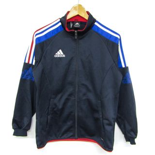 アディダス(adidas)のアディダス ジップアップジャージ スポーツウエア バックロゴ キッズ 男の子用 160サイズ ネイビー adidas(その他)