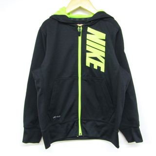 ナイキ(NIKE)のナイキ ジップアップパーカー ドライフィット スポーツウエア キッズ 男の子用 Sサイズ ブラック NIKE(Tシャツ/カットソー)