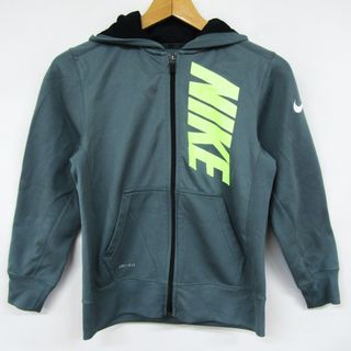 ナイキ(NIKE)のナイキ ジップアップパーカー ドライフィット スポーツウエア キッズ 男の子用 M サイズ グレー NIKE(Tシャツ/カットソー)