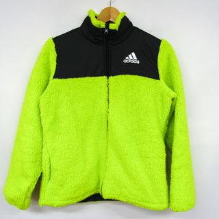 アディダス(adidas)のアディダス ジップアップフリース ボアフリース アウター キッズ 男の子用 160サイズ イエロー adidas(ジャケット/上着)